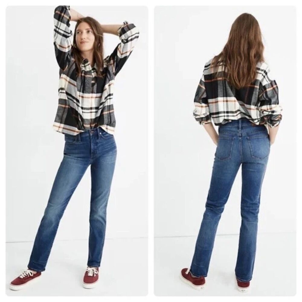 Madewell Stovepipe Full Length Jeans sz 29 Dark Blue High Rise Casual AA582